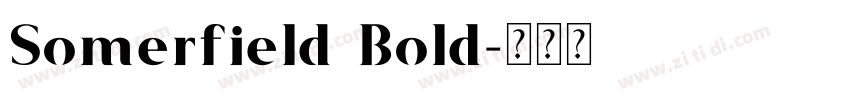 Somerfield Bold字体转换
